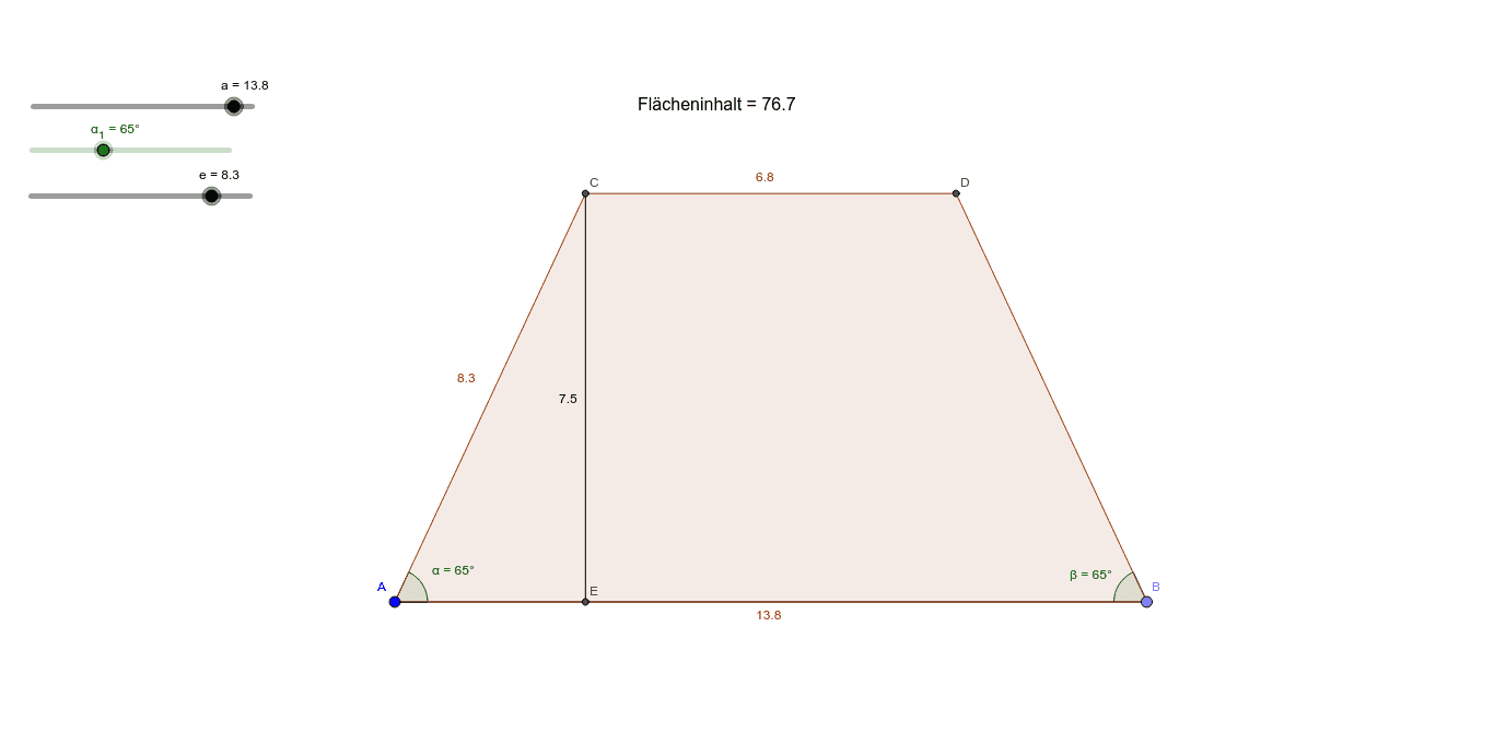 Gleichschenkliges Trapez Geogebra