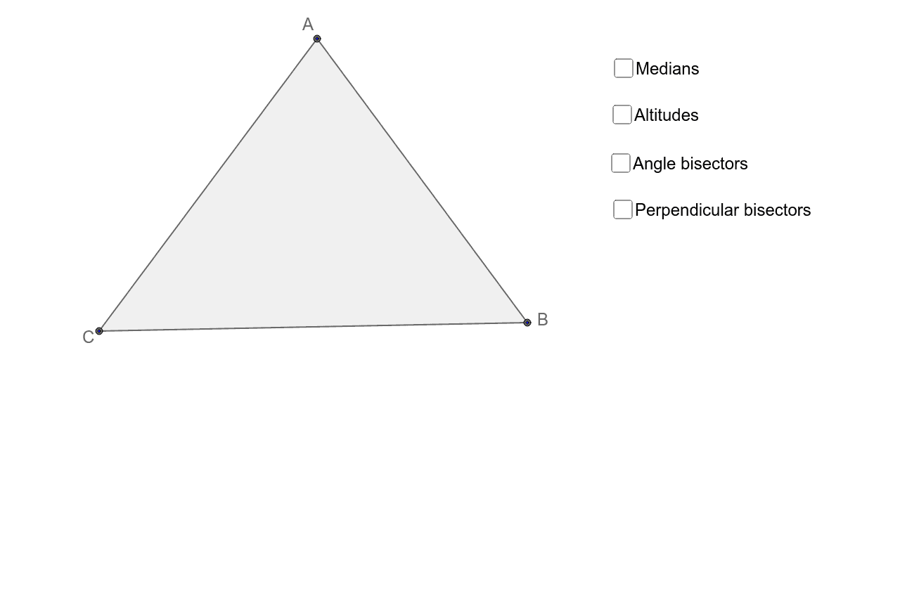 Special Segments in Triangles – GeoGebra