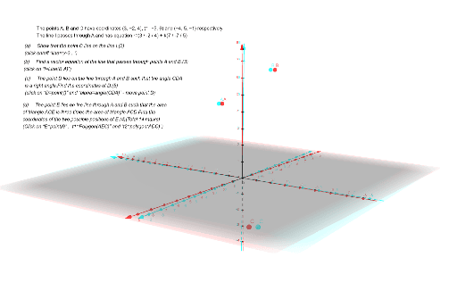 Vectors Question 1 3D – GeoGebra