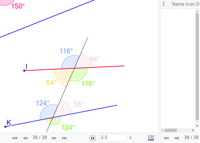 Drag the points A and B to check whether lines are parallel or not