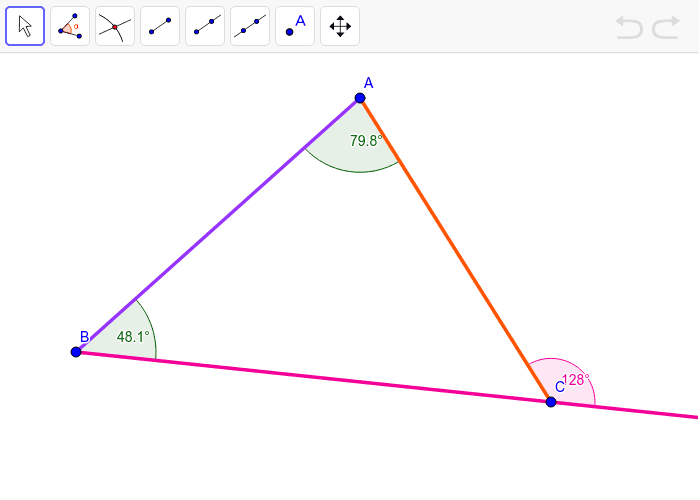 Exterior And Interior Angles Of A Triangle Geogebra