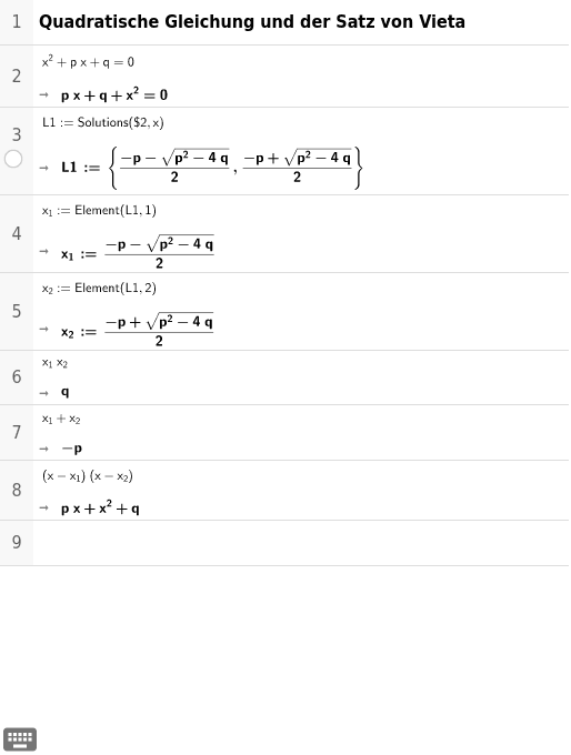 GeoGebra Applet