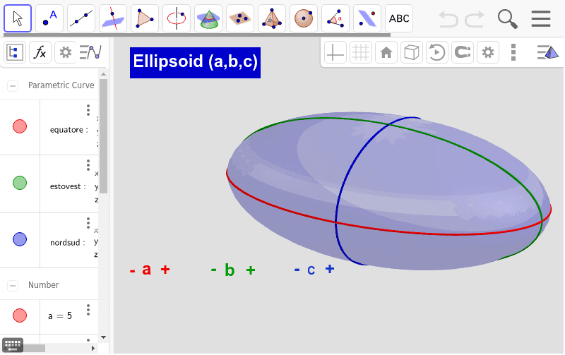Ellipsoid GeoGebra