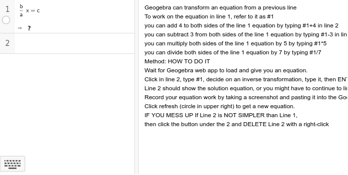 GeoGebra Applet