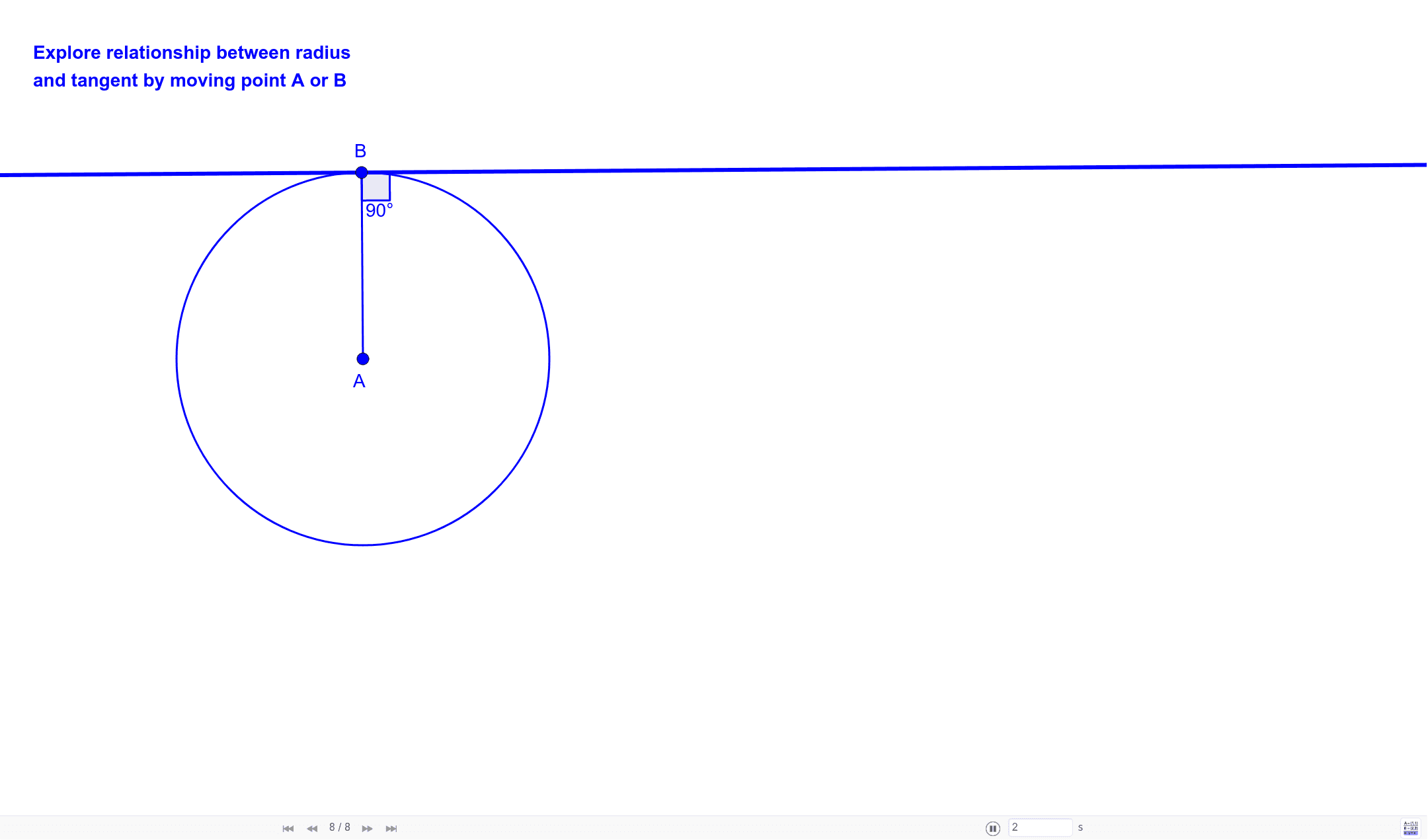 Tangent Radius Relationships GeoGebra