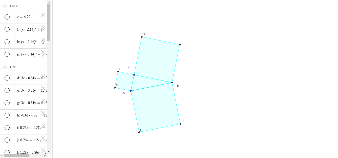 Пифагорын теорем – GeoGebra