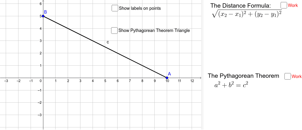 Project Distance Formula – GeoGebra