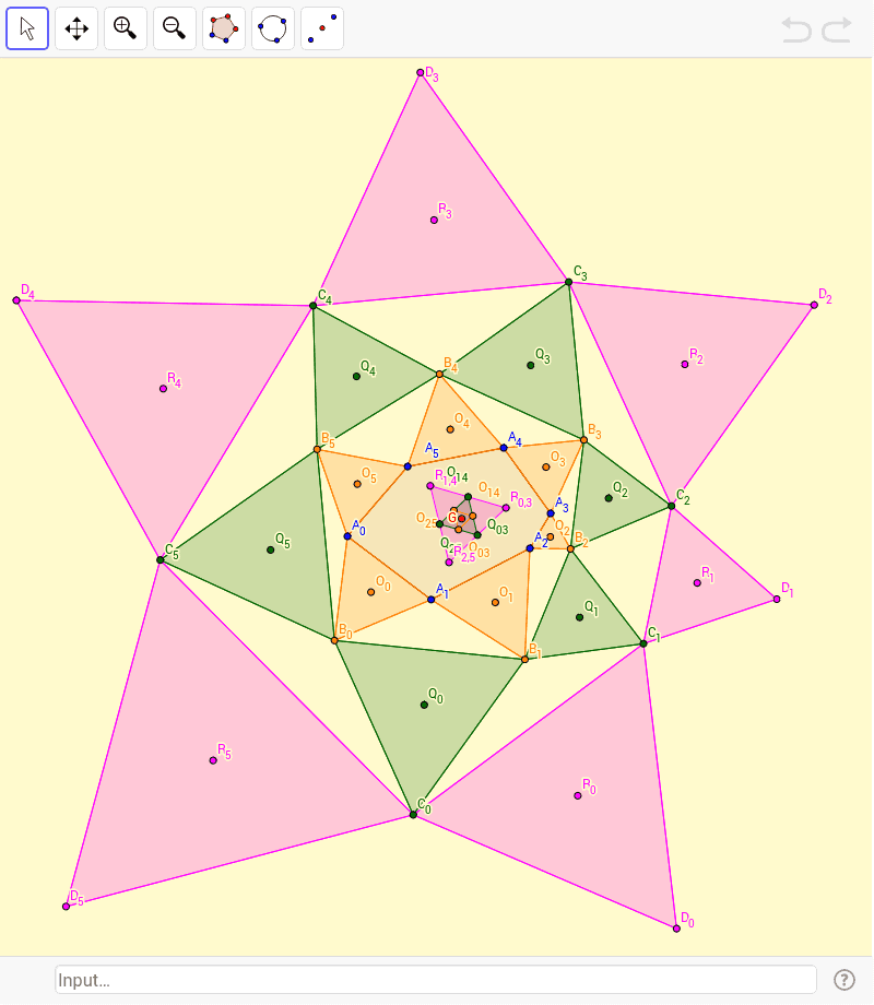 Triangulos equiláteros a partir de hexágonos cualesquiera – GeoGebra