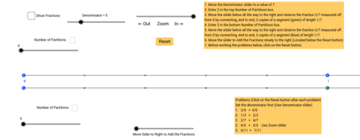 Add Fraction Number Line – GeoGebra