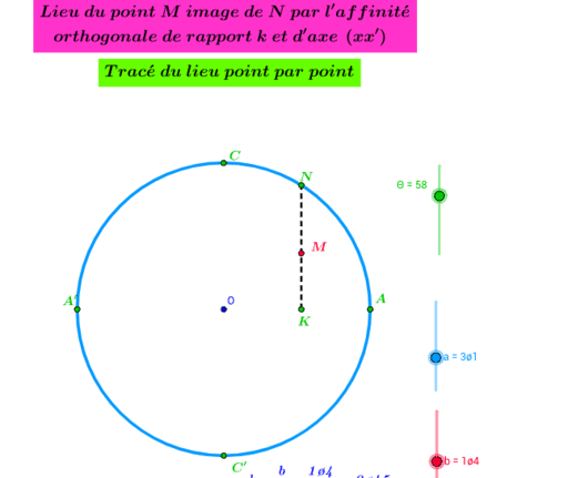Calcul D Une Corde D Un Cercle Tracés point par point et continu de l'image d'un cercle – GeoGebra