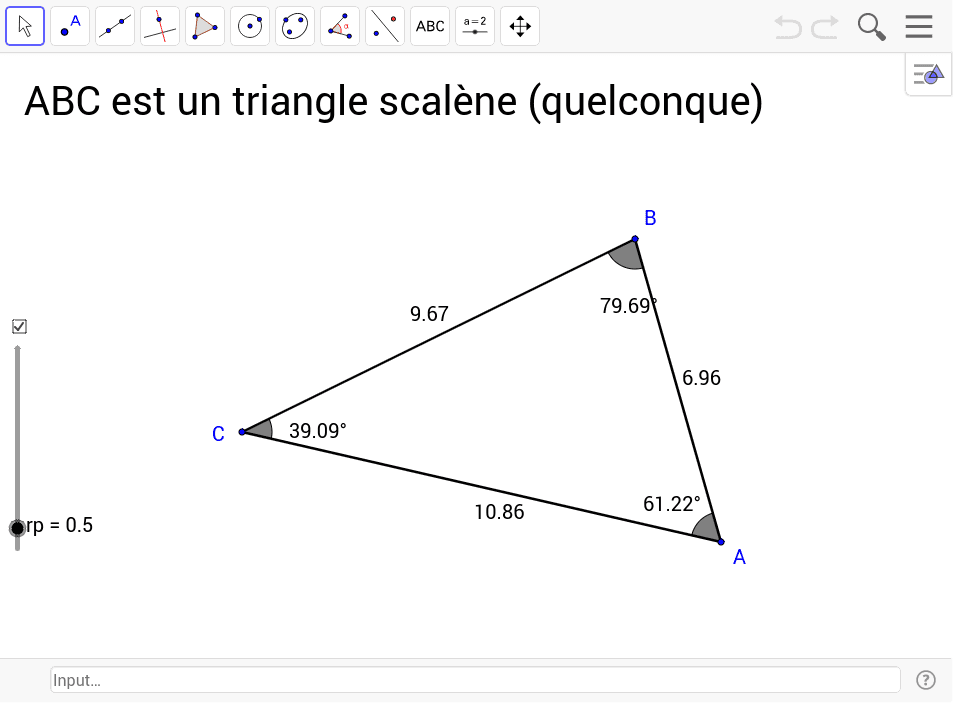 Triangle Quelconque Geogebra