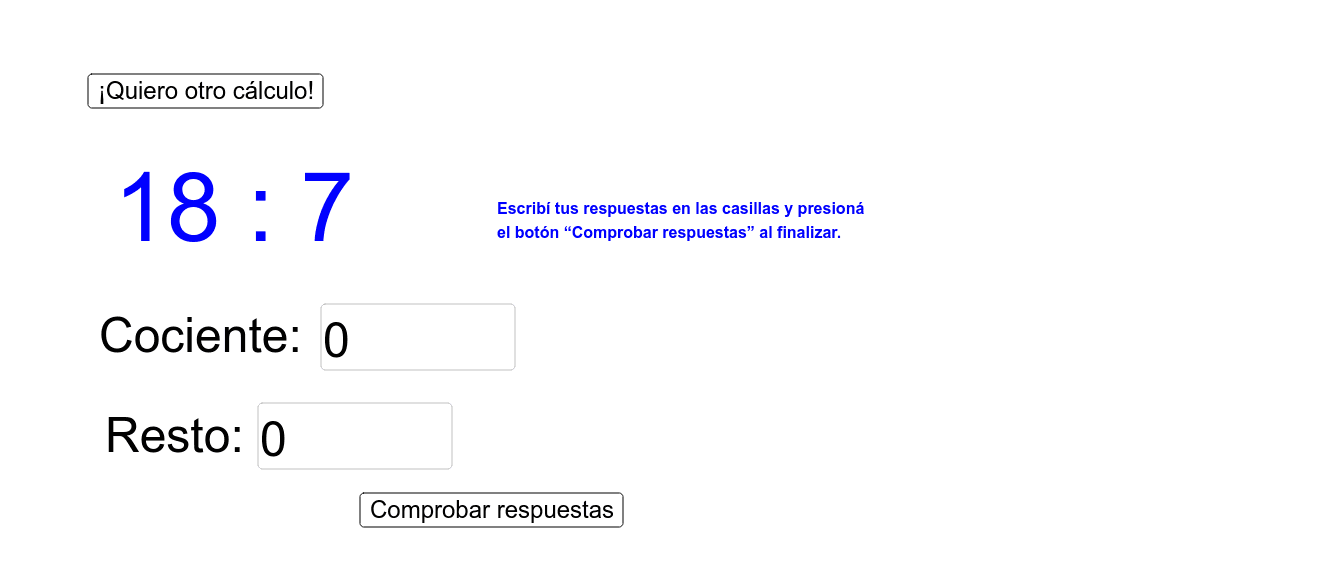 Articulación Seguro vino Entrenador: divisiones enteras, calcular cociente y resto - 4to. grado – GeoGebra Articulación Seguro vino Entrenador: divisiones enteras, calcular cociente y resto - 4to. grado – GeoGebra