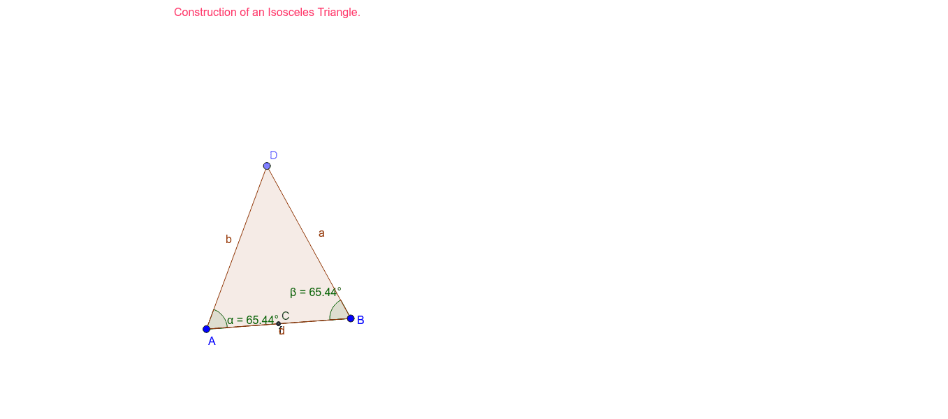 Construction of an Isosceles Triangle GeoGebra