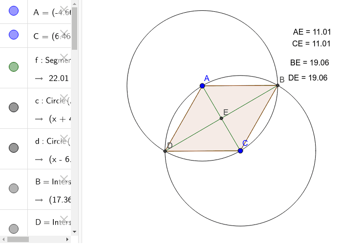 2c: Construction of a quadrilateral with bisecting diagonals.