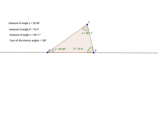Interior Angles of a Triangle – GeoGebra