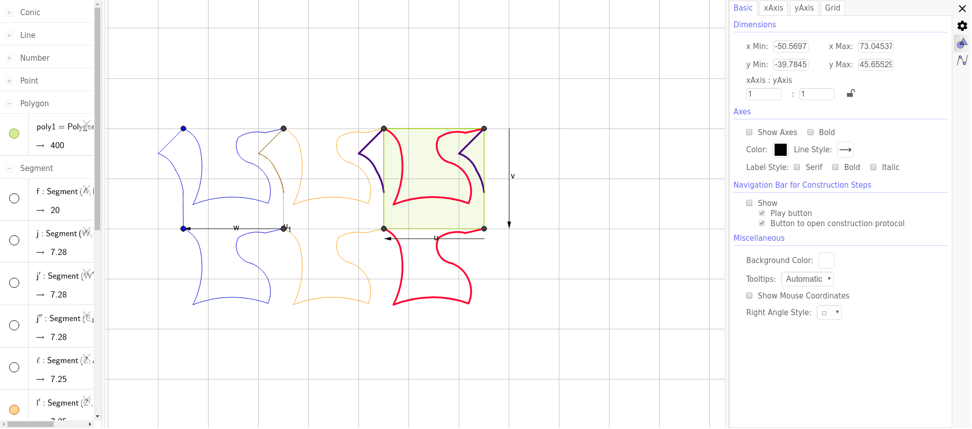 Tessellations with a Square