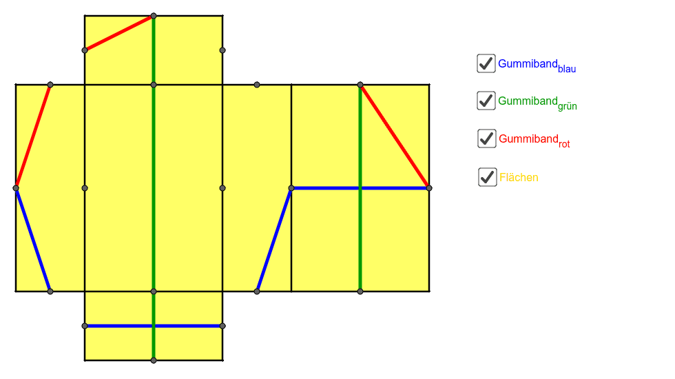 Quadernetz mit Gummis