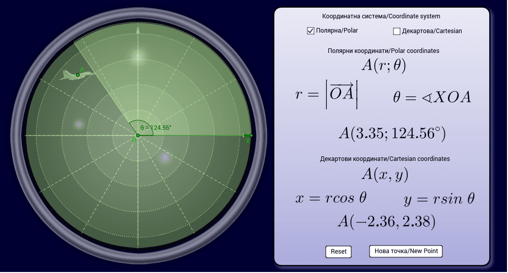 Полярни координати. – GeoGebra