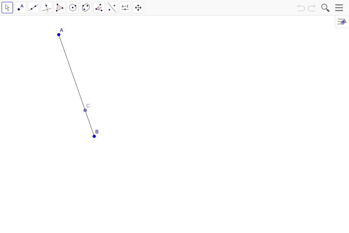 2) Construct a perpendicular line through the point on the line.