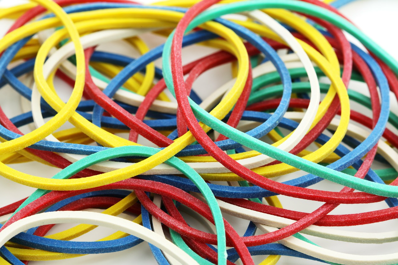 [url=https://pixabay.com/en/band-bands-bind-business-colors-2086/]"Rubber Bands"[/url] by PublicDomainPictures is in the [url=http://creativecommons.org/publicdomain/zero/1.0/]Public Domain, CC0[/url]
Pile of colorful rubber bands.

