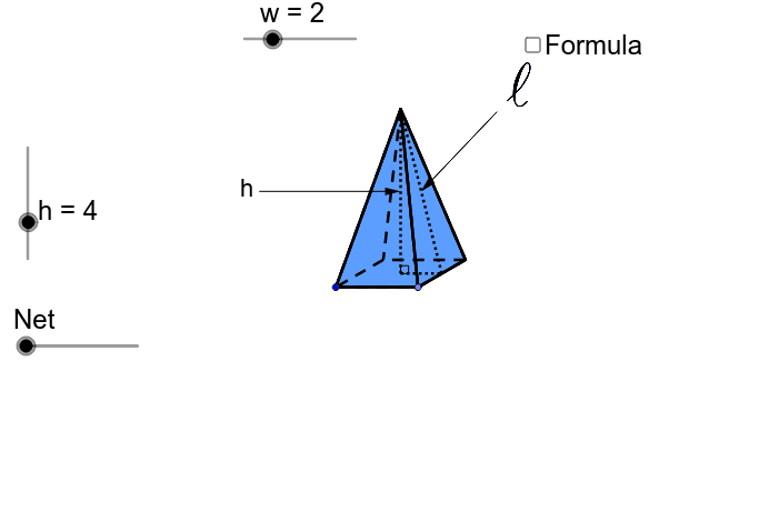 Net of a square pyramid