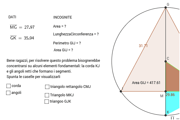 Problema Circonferenza E Triangolo Isoscele Geogebra