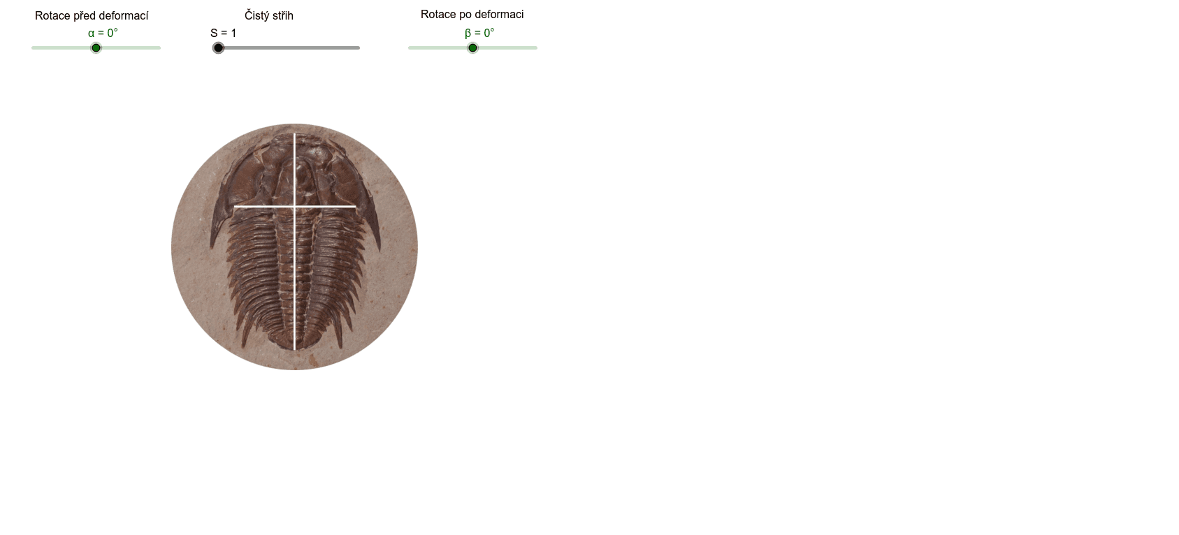 Rotace a deformace geogebra