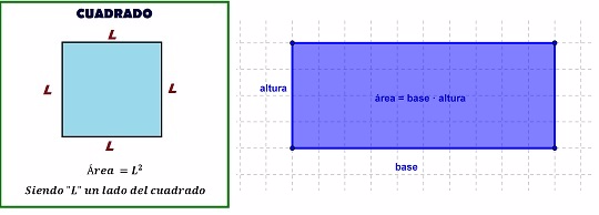 Área cuadrado y del rectángulo – GeoGebra