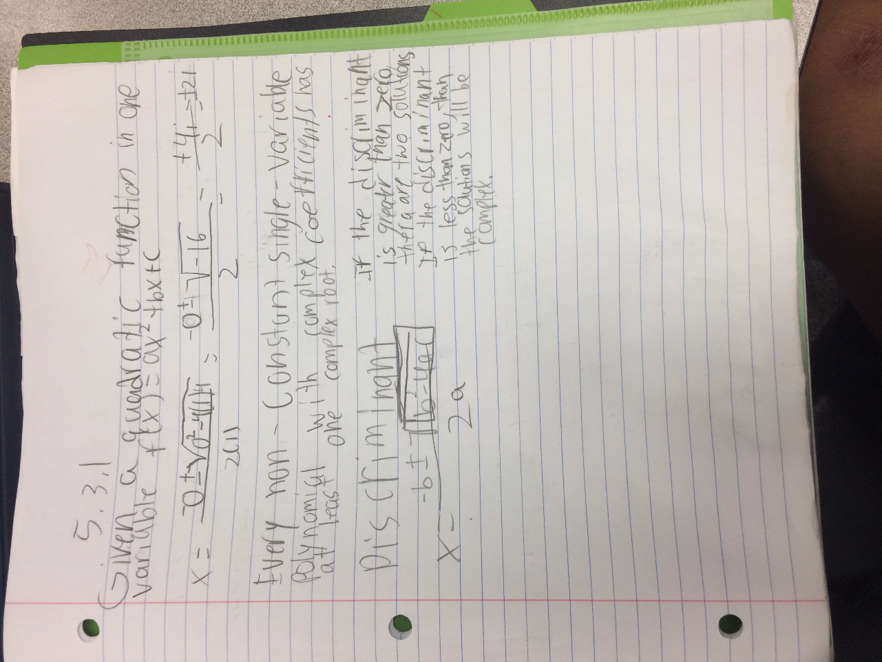 the summary of this is Every non-constant single-variable polynomial with complex coefficients has at least one complex root.