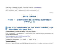 Teoría - 1 - Determinante de una matriz cuadrada de orden 1, 2 y 3.pdf