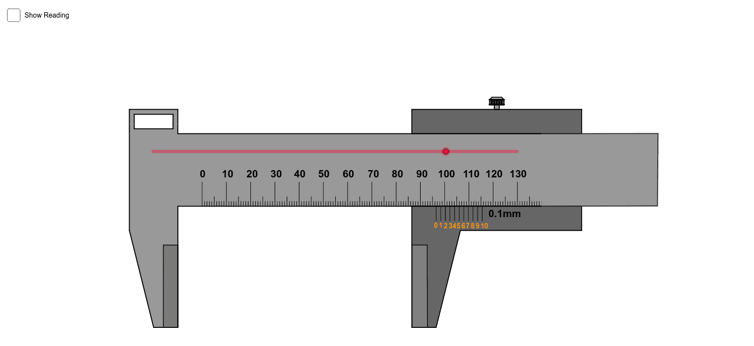 Vernier outlet caliper applet
