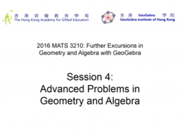 2016 MATS3210 Session 4: Advanced Problems