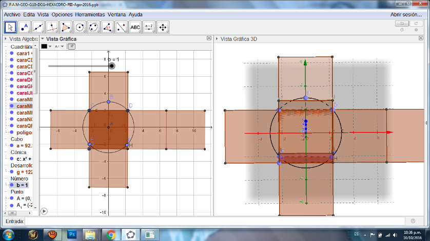 P.A.M-AR-GEOGEBRA-SOLIDOS DE PLATON-HEXAEDRO-DESARROLLO