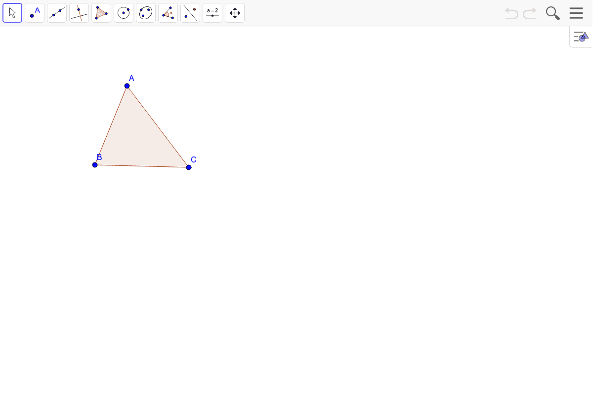 8) Construct the centroid of the triangle.