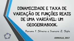 Dinamicidade e taxa de variação de F1V