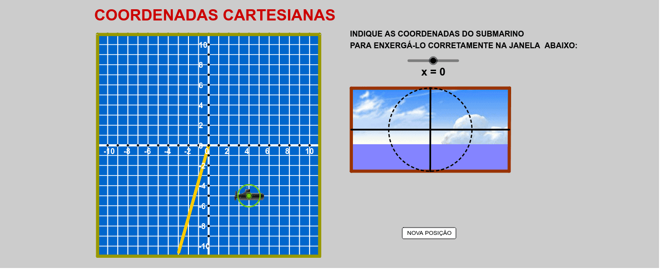 Jogo Localizando pares ordenados por meio dos pontinhos