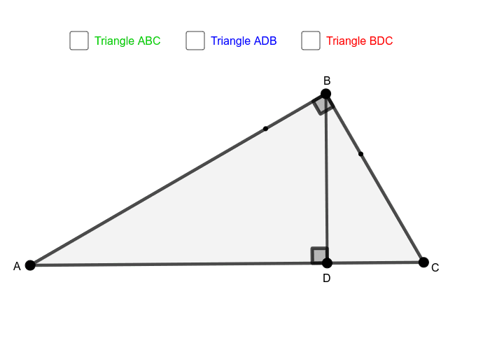 Right Triangle Altitude Theorem GeoGebra
