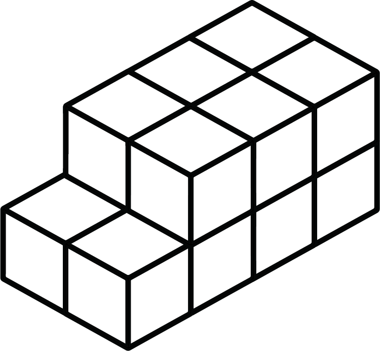 How would you decompose this 3-dimensional figure into right rectangular prisms?  What are the dimensions of each figure? 