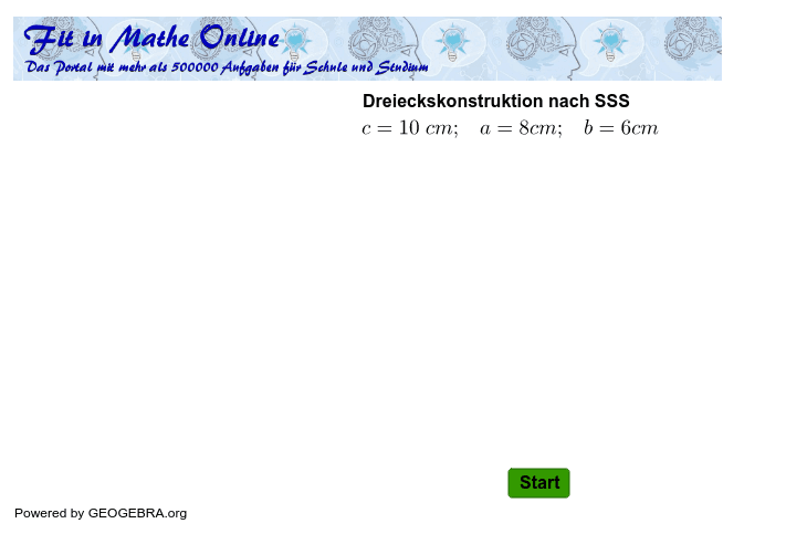 Dreieckskonstruktion nach Kongruenzsatz SSS