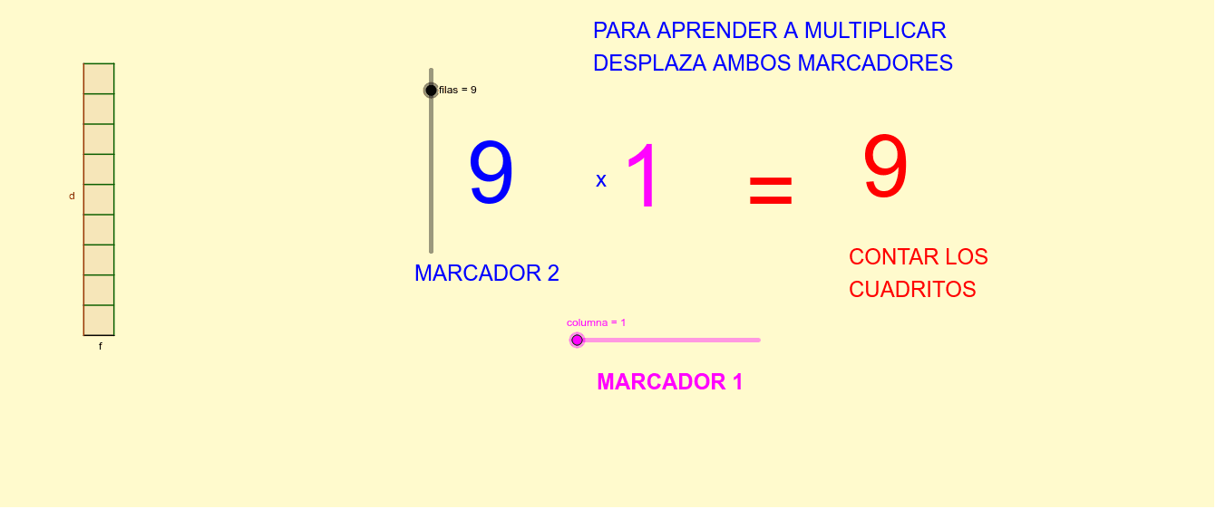 TABLA PARA MULTIPLICAR ENTEROS GeoGebra