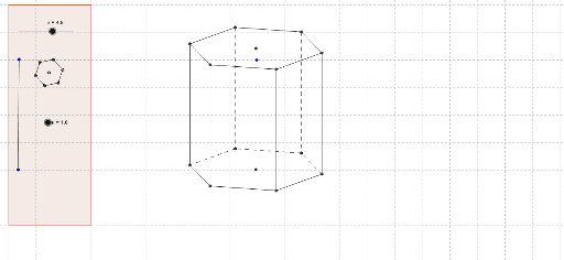 Зображення правильної шестикутної призми – GeoGebra