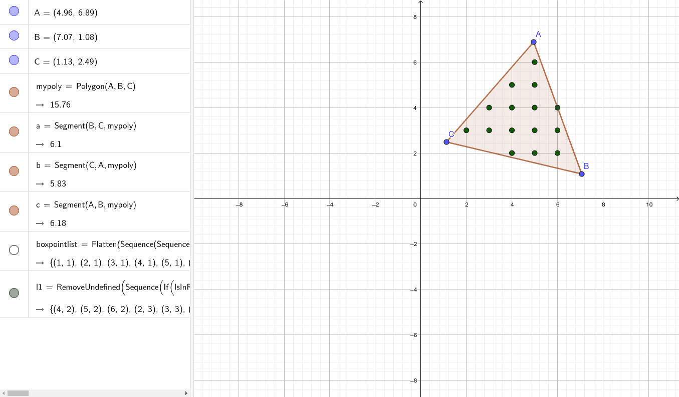 格子点の実験（改） – GeoGebra
