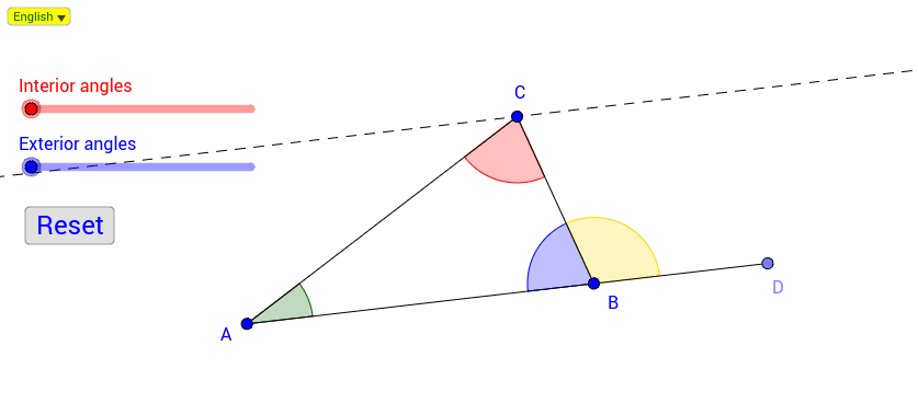 Interior And Exterior Angles Of A Triangle Geogebra