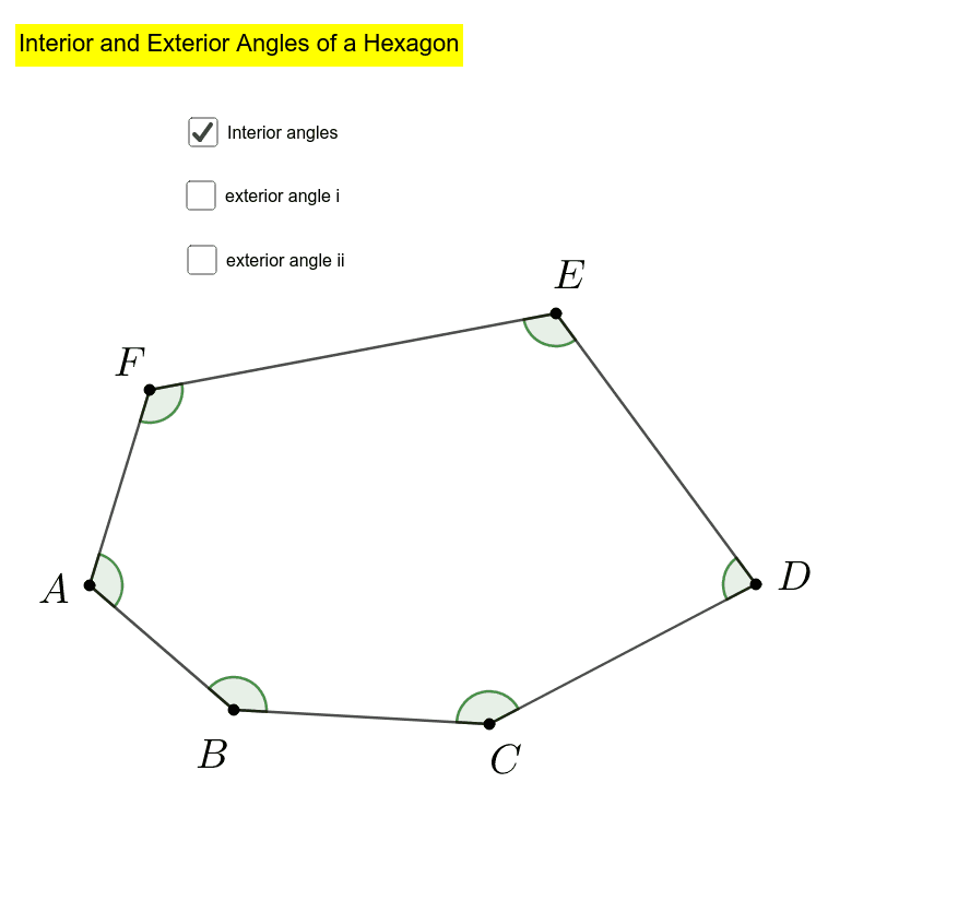 Hexagon interior angles