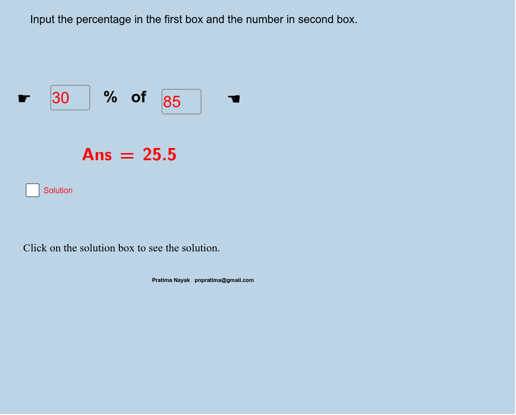 Give me a percentage calculator deals