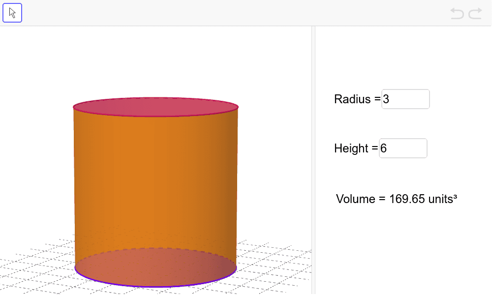 Cylinders, Spheres, and Cones GeoGebra