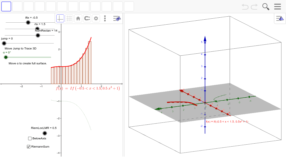 C0702 Volume Disk Method 3D Visual GeoGebra