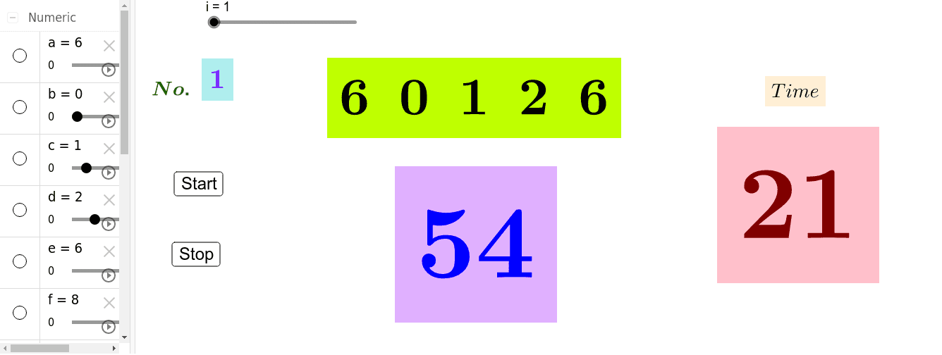 แบบสุ่มตัวเลข(คิดเลขเร็ว) – GeoGebra แบบสุ่มตัวเลข(คิดเลขเร็ว) – Geogebra