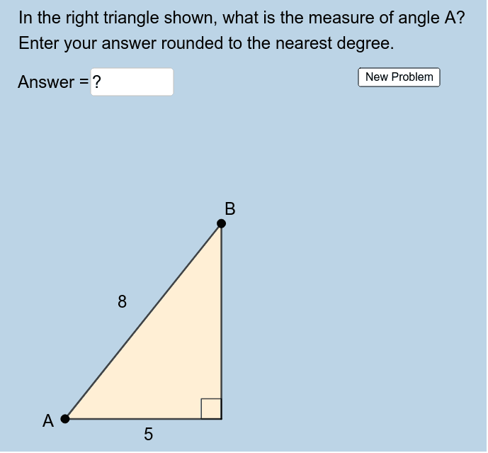 Finding Acute Angles of Right Triangles Using Inverse Trig Functions