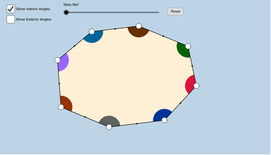 Interior And Exterior Angles Of An Octagon Geogebra